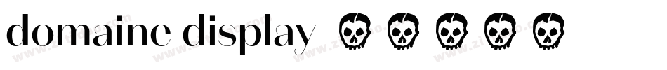 domaine display字体转换